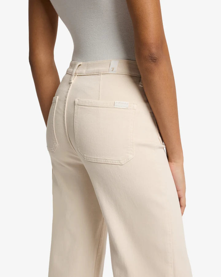 7 For All Mankind Ultra High Rise Cropped Jo - Creme