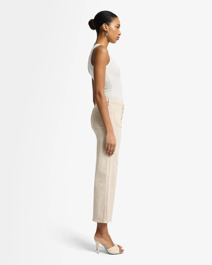 7 For All Mankind Ultra High Rise Cropped Jo - Creme