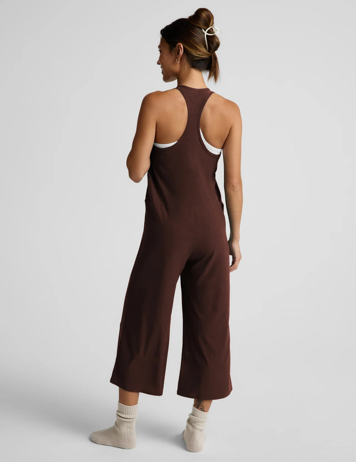 Beyond Yoga Featherweight Hang Loose Jumpsuit- Iced Mocha