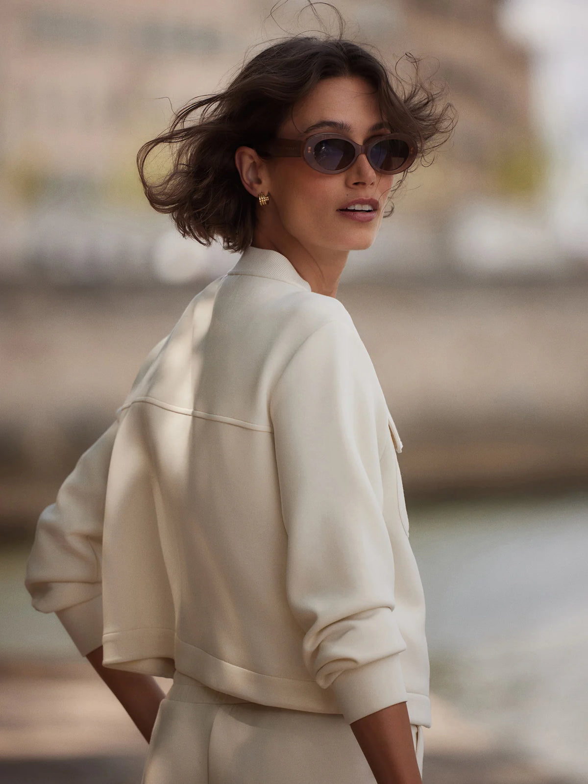 Varley Hartwell Button-Through Sweat - Pristine