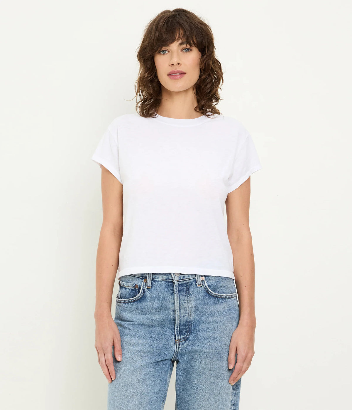 Michael Stars Grayson Cropped Tee- White