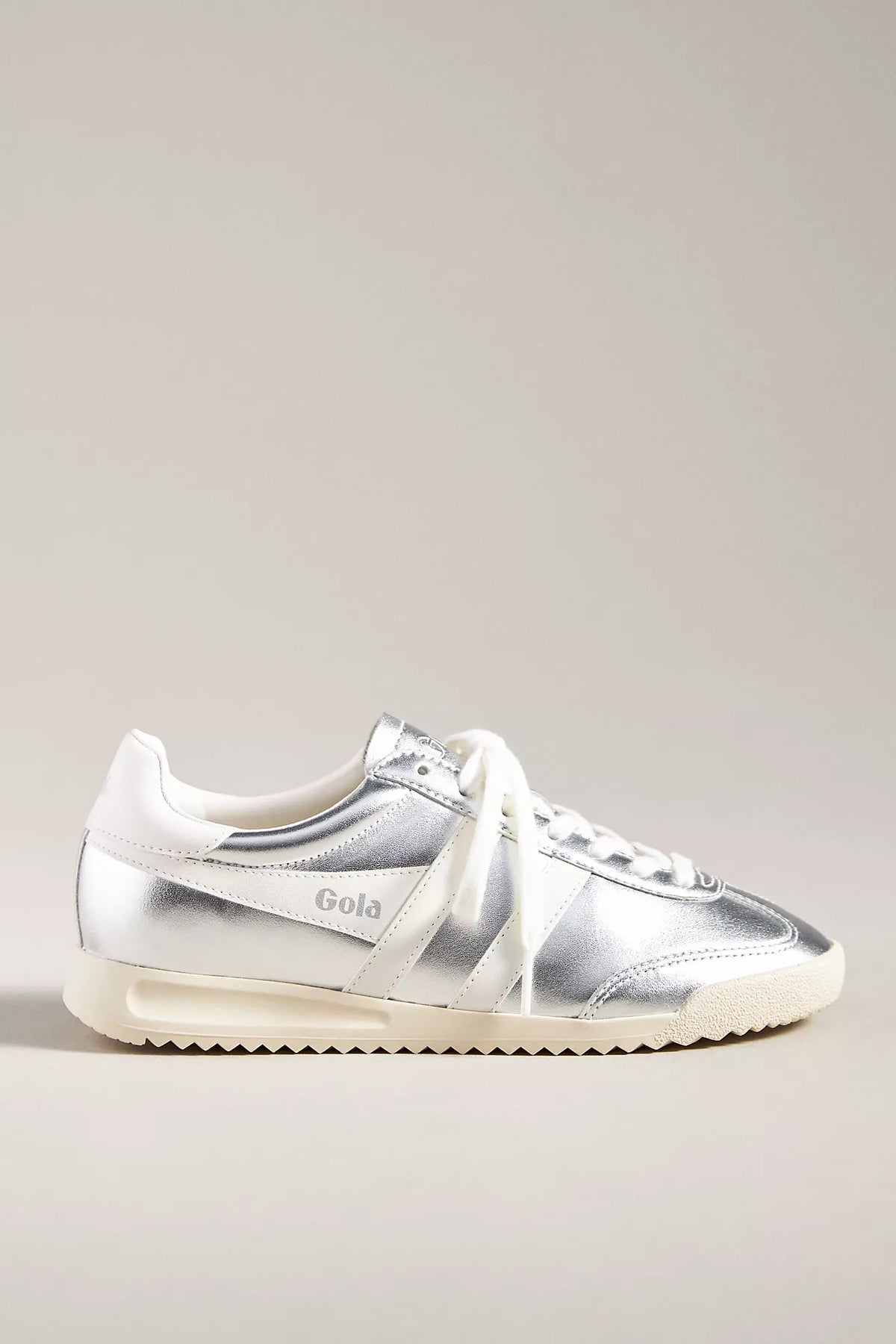 Gola Women's Torpedo Metallic Sneaker - Silver/Off White