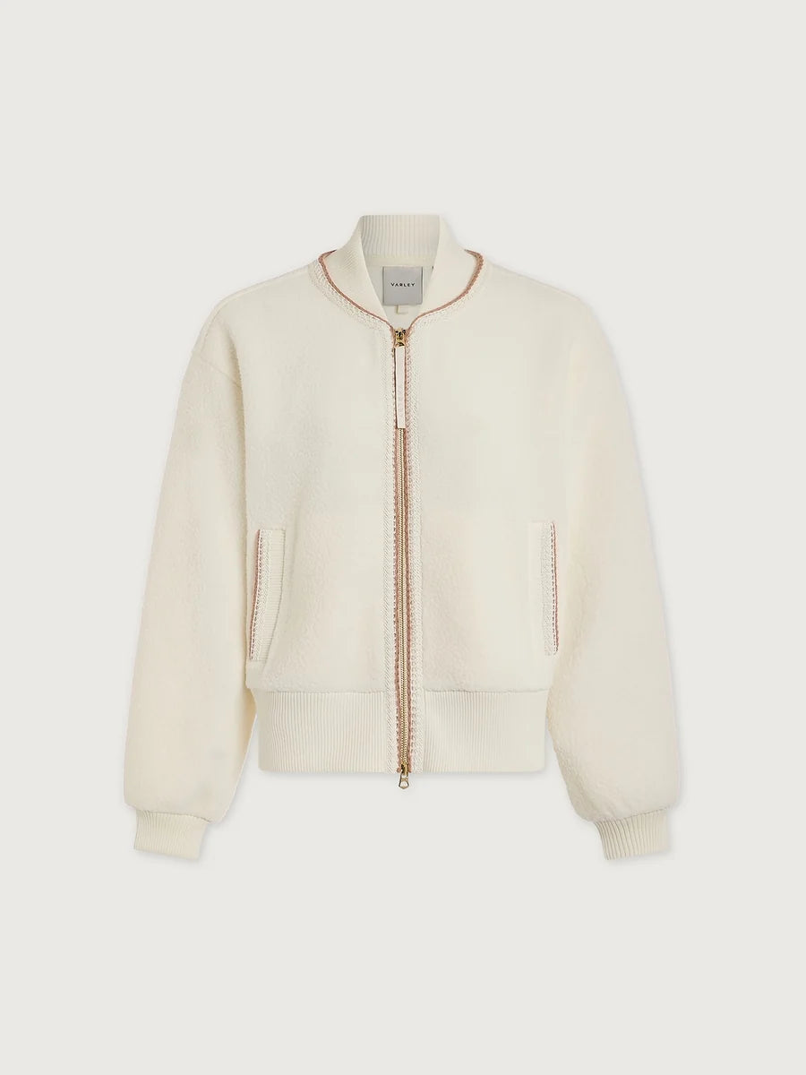 Varley Klaudia Fleece Jacket- Egret