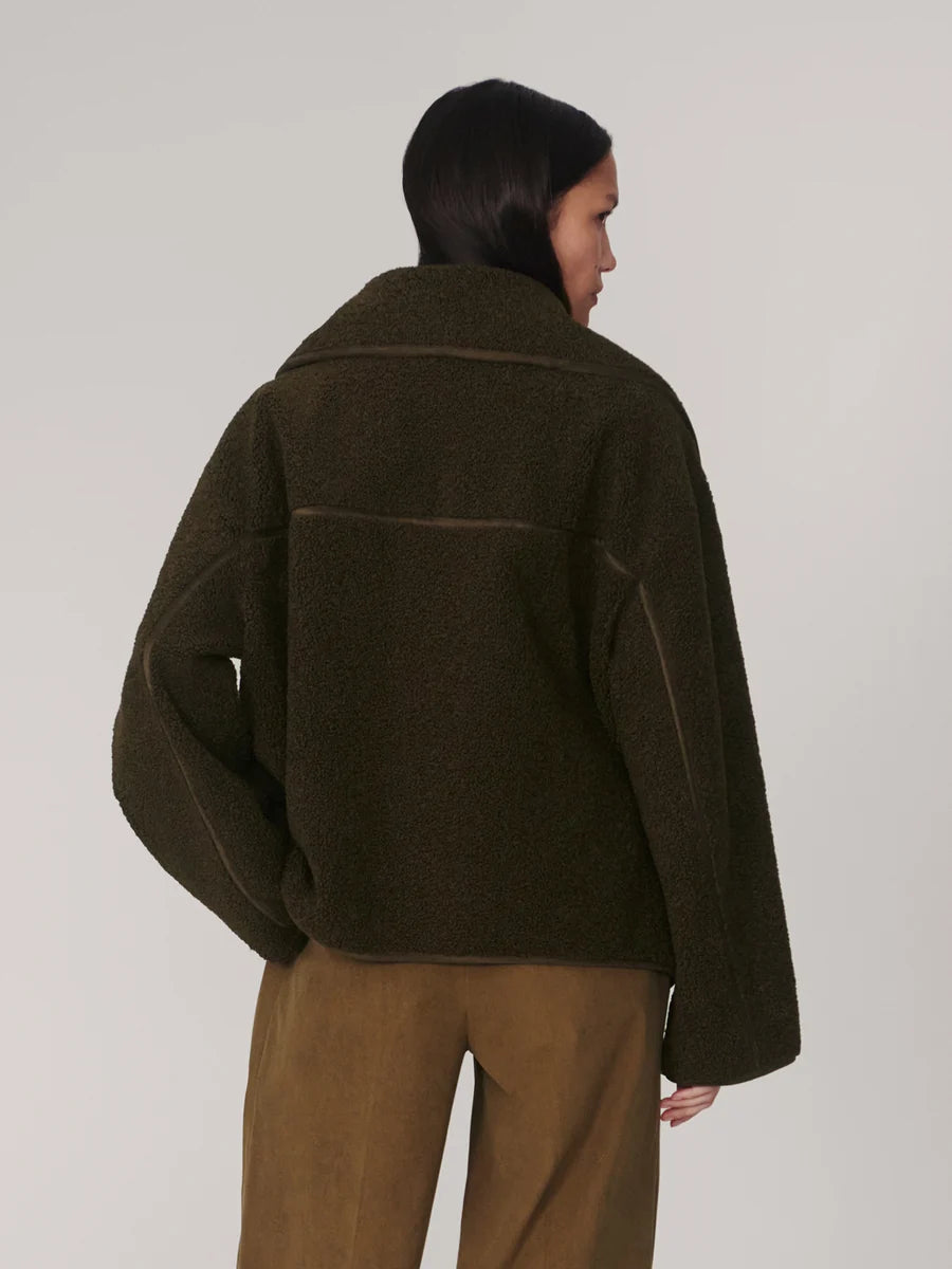 Varley Kellan Short Boxy Jacket- Olive Bark