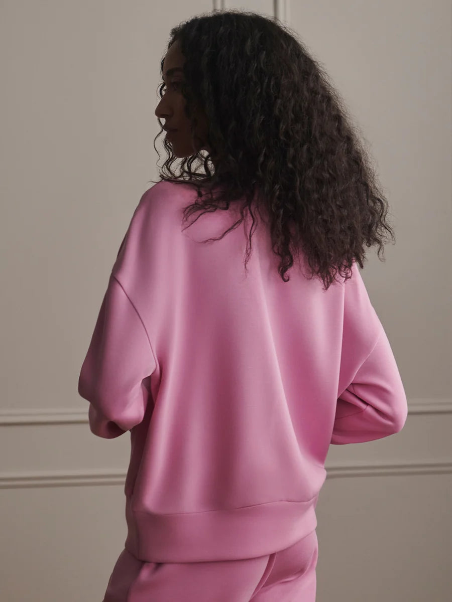 Varley Reena Button Front Sweat- Moonlite Mauve