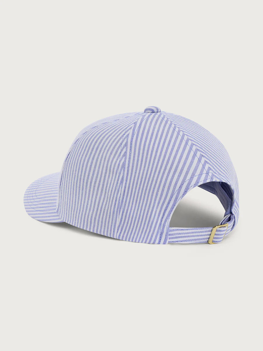 Varley Noa Club Hat - Xenon Blue Pinstripe