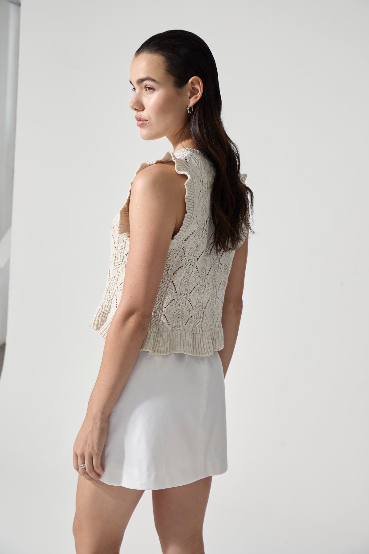 Deluc Genoa Knit Top - Chalk