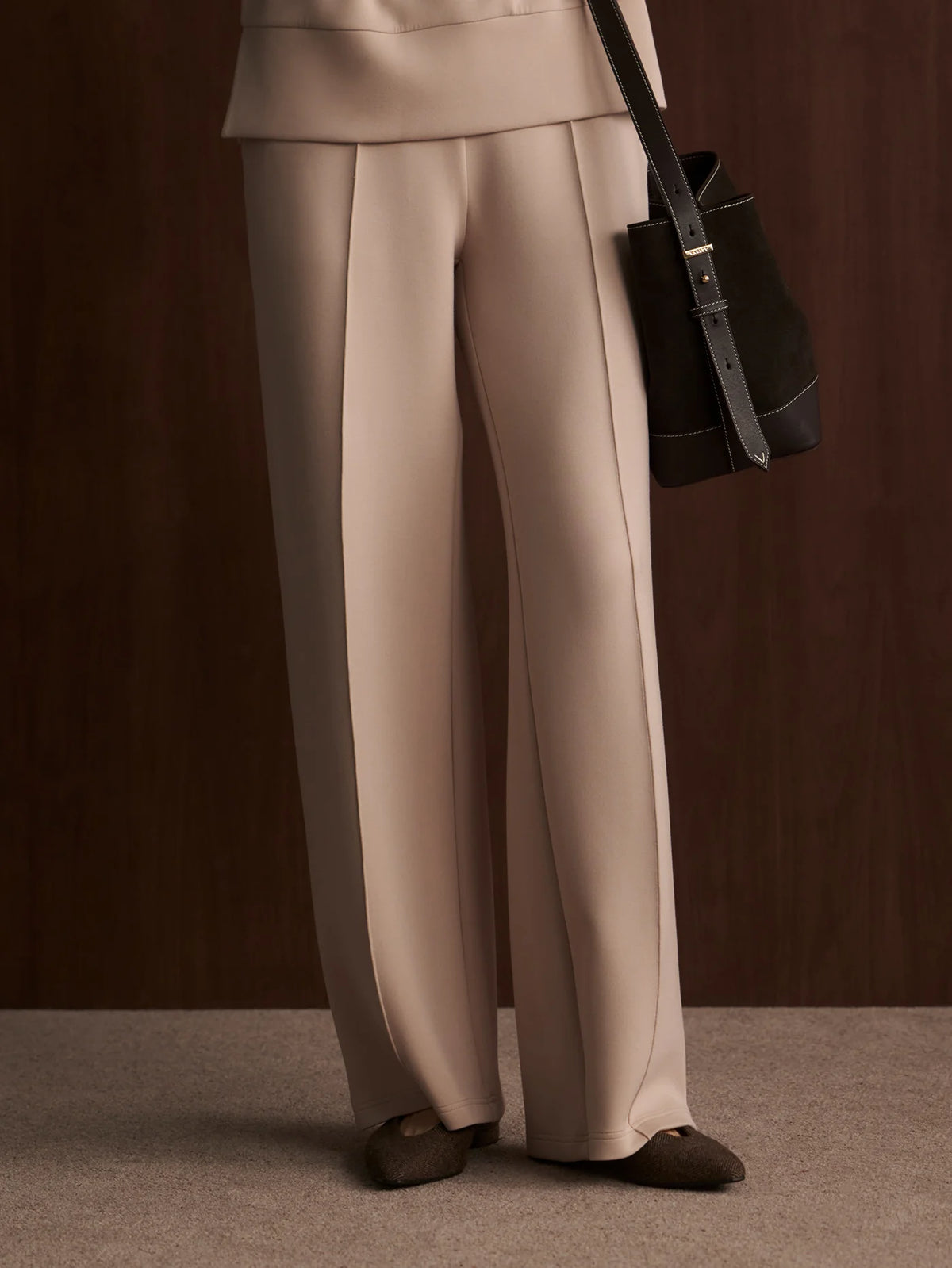 Varley The Wide Leg Pant 28"- Mushroom