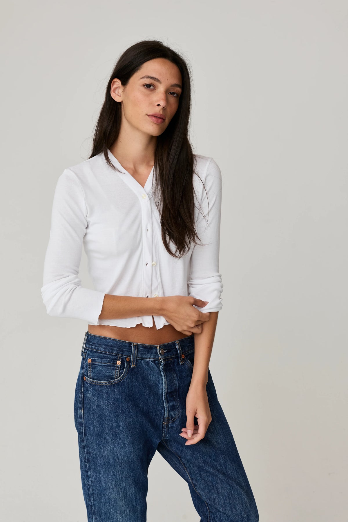 ASHER Chelsea Cardigan- White