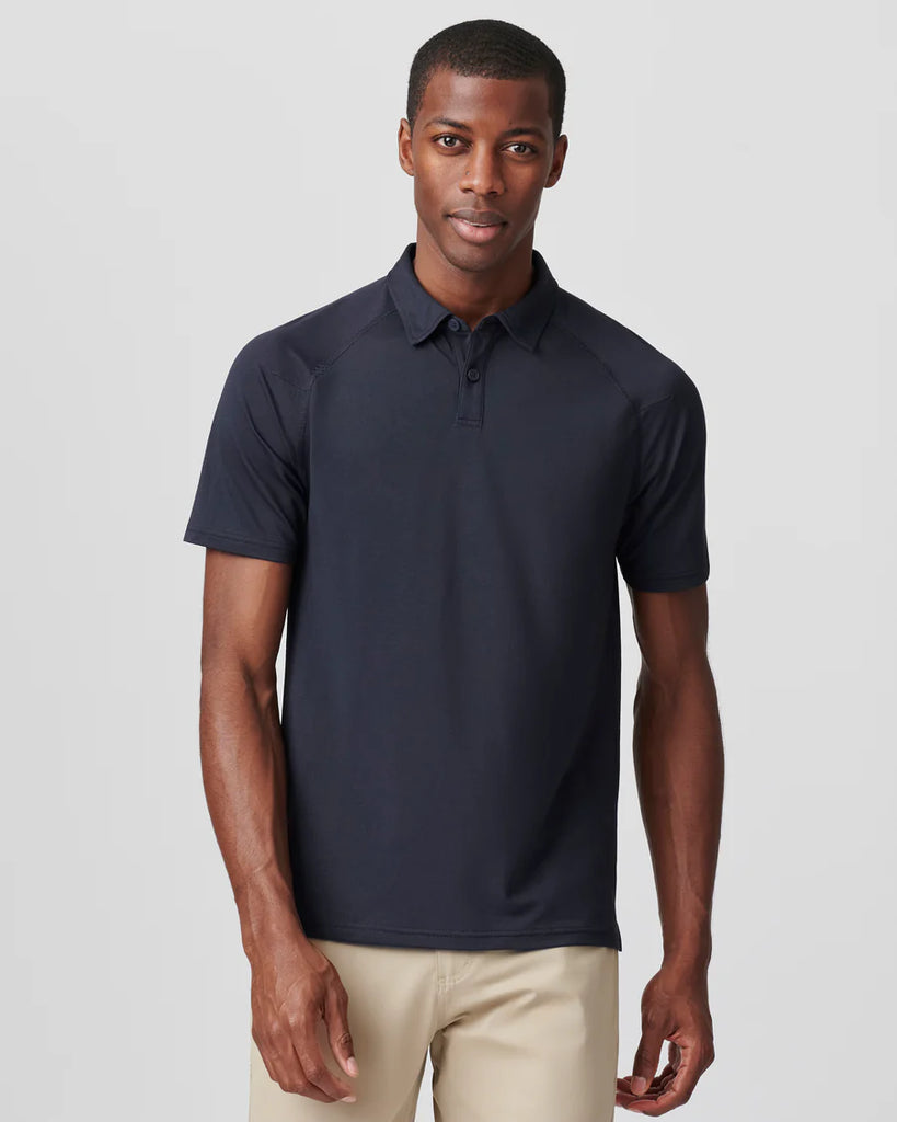 Rhone store Navy Delta Pique Polo T-shirt