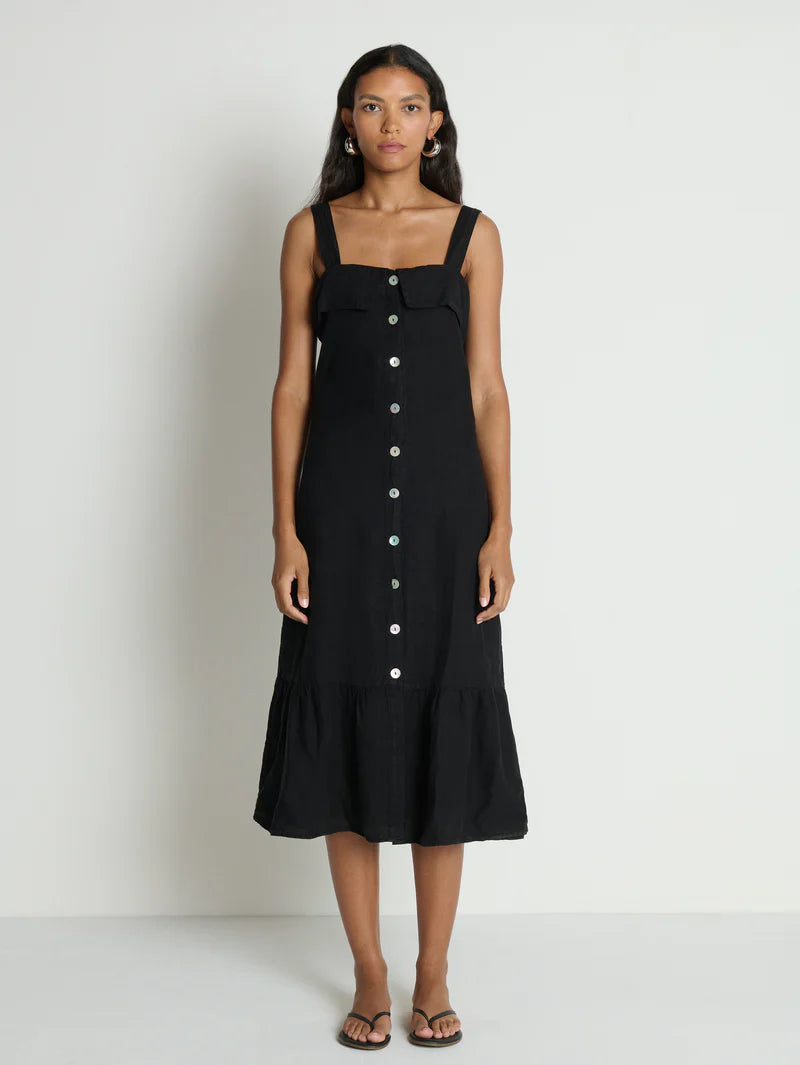 Nation Ltd. Amalia Midi Dress- Praline Stripe