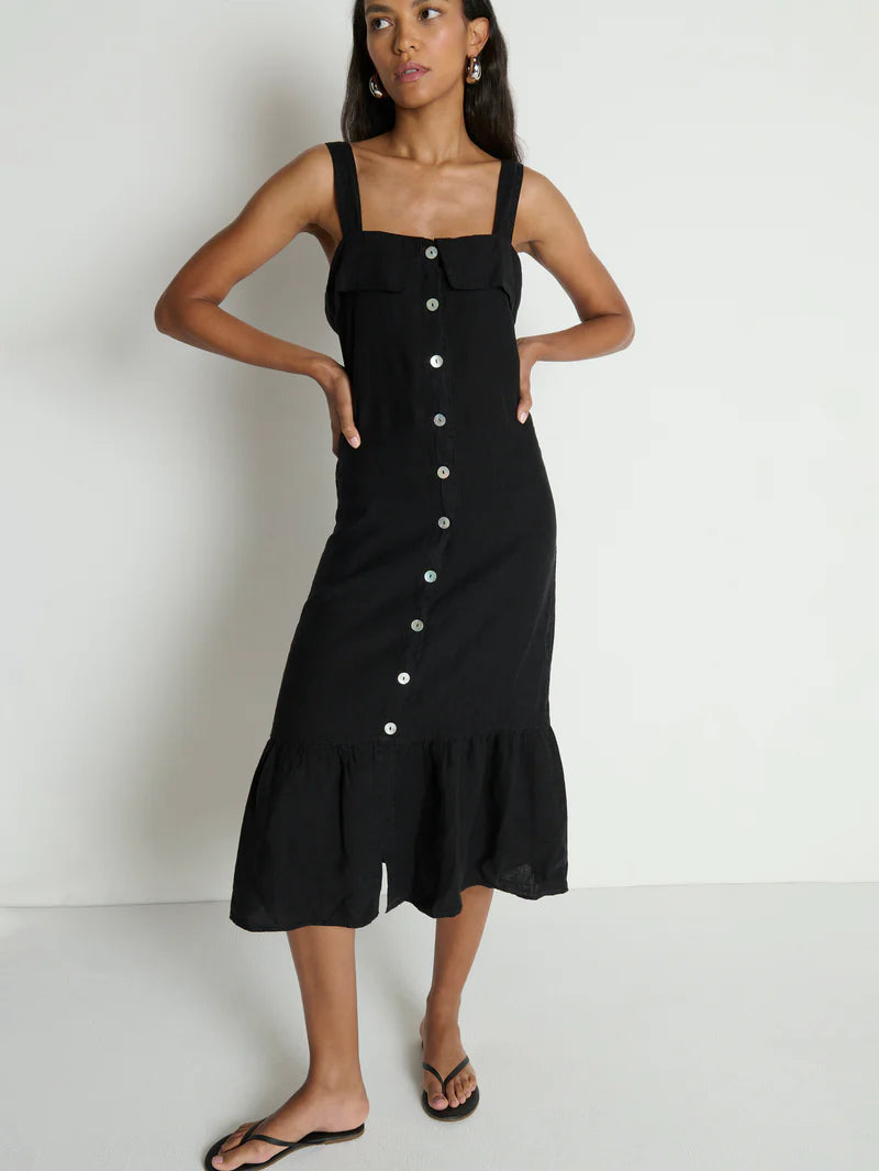 Nation Ltd. Amalia Midi Dress- Praline Stripe
