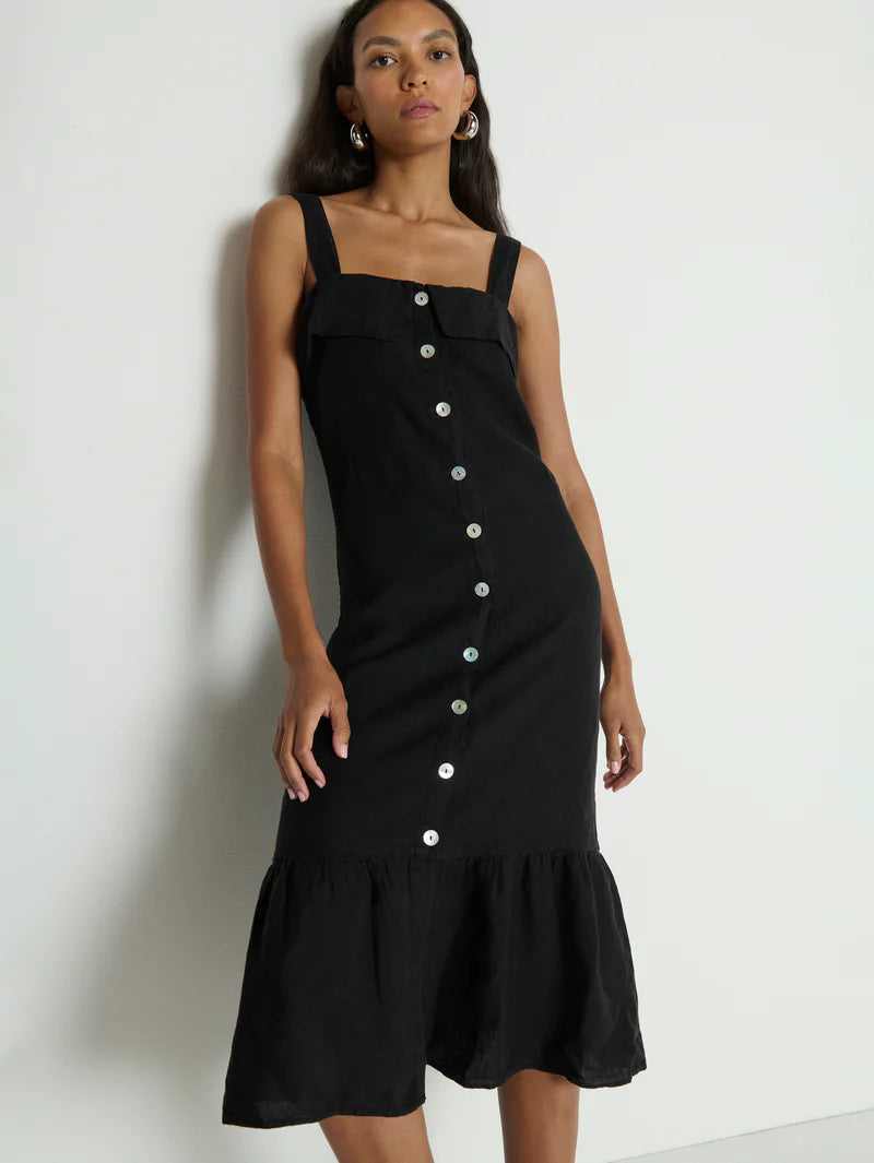 Nation Ltd. Amalia Midi Dress- Praline Stripe