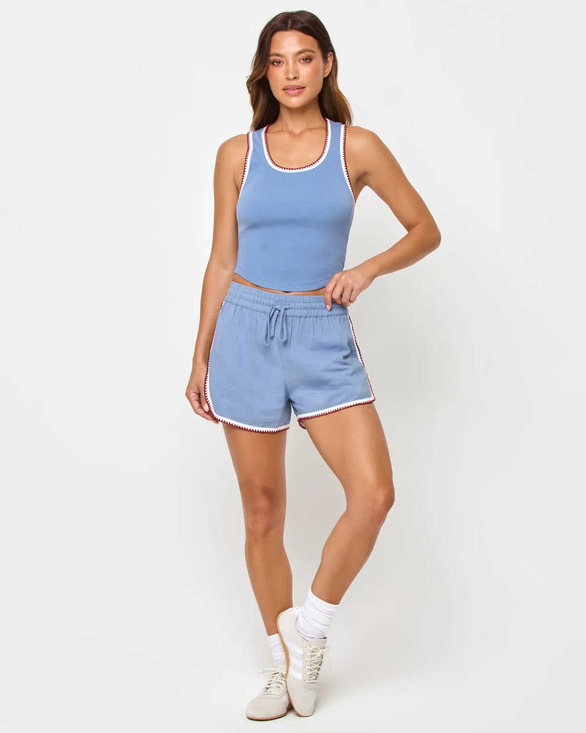 L*Space Ash Tank- Cream Chambray Fig