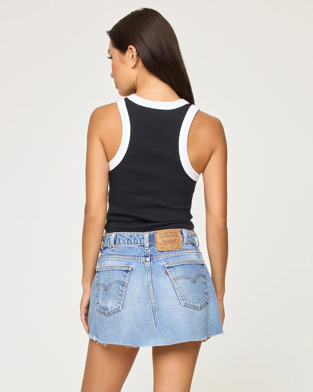 L*Space Ash Tank- Black/ White