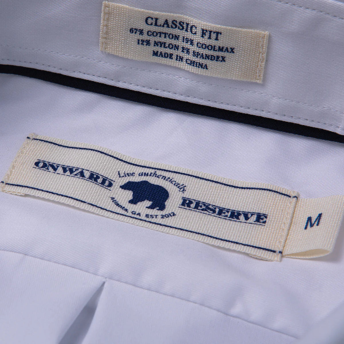 Onward Reserve White Classic Fit Quad Woven- White