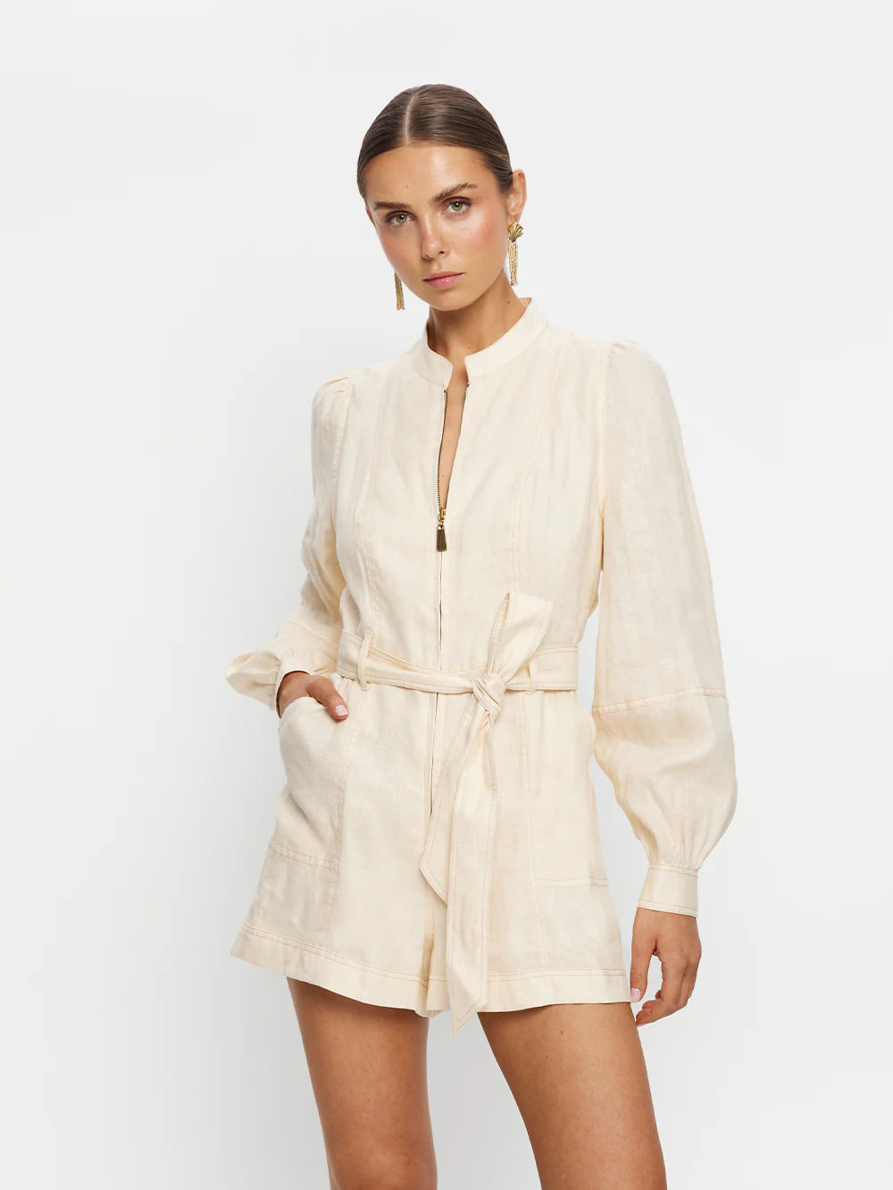 Kivari Ada Playsuit- Cream