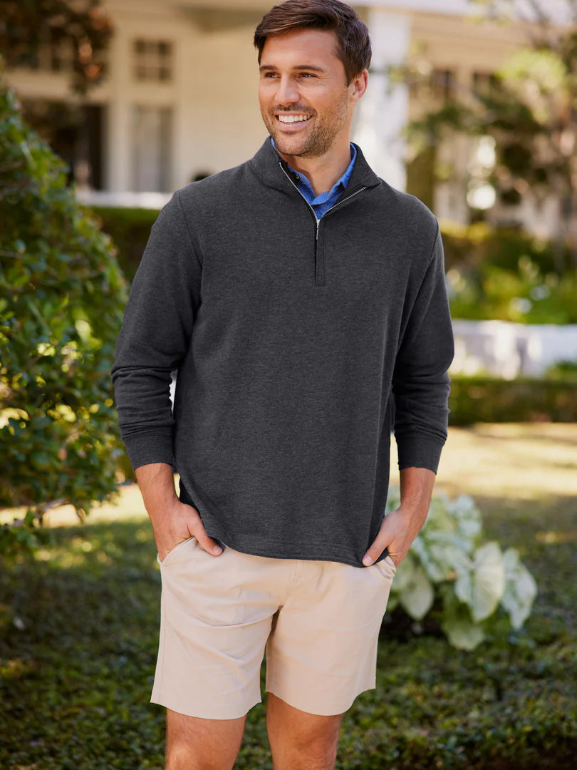 Tasc Stadium French Terry 1/4 Zip - Iron Heather