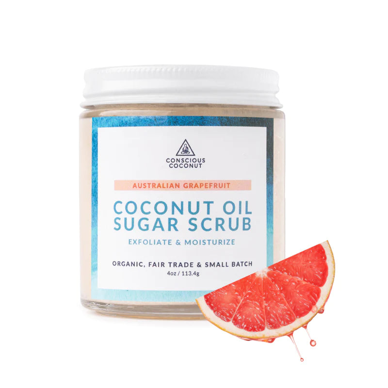 Conscious Coconut Organic Coconut Oil Sugar Scrub - Australian Grapefruit