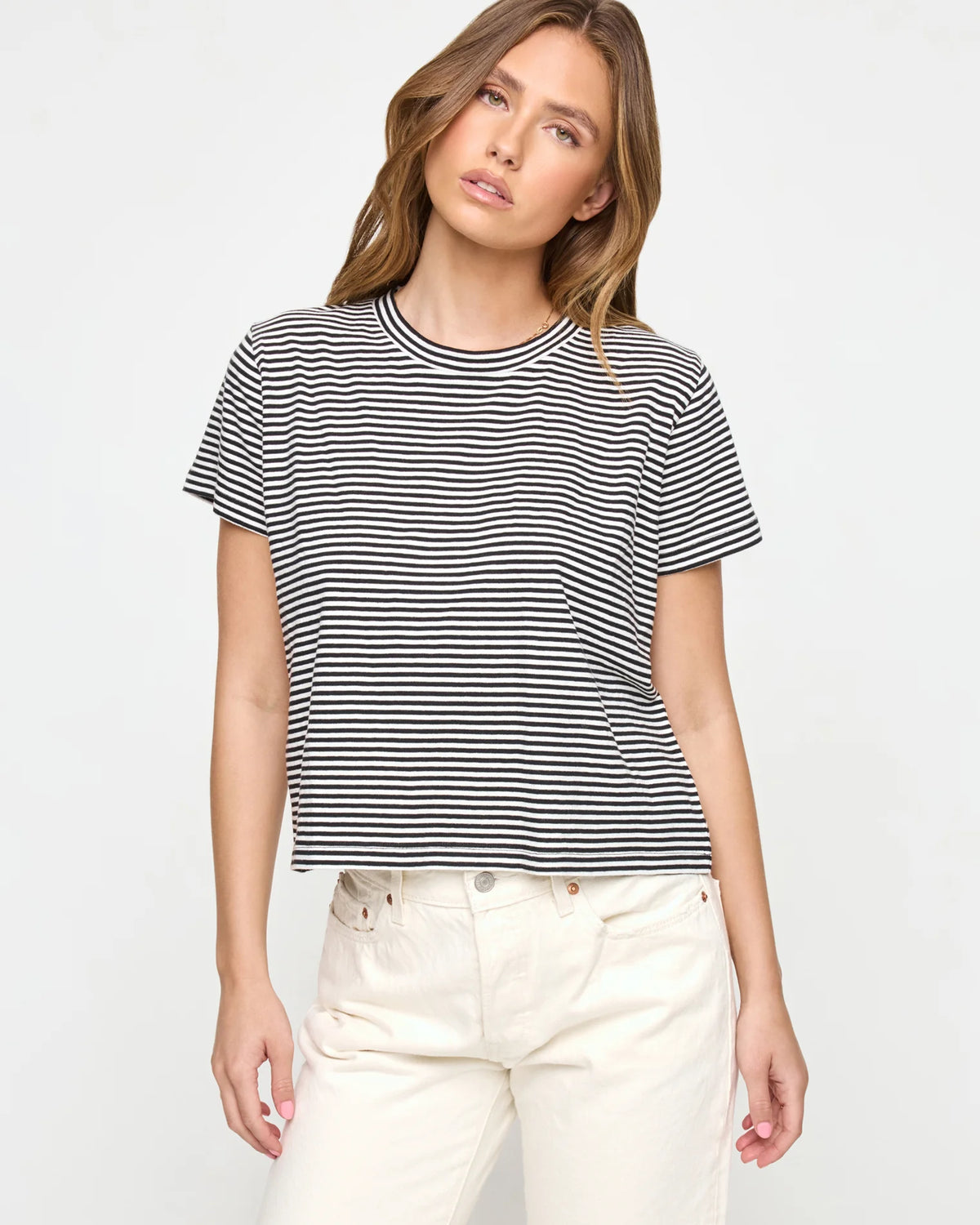 L*Space - All Day Top Black/Cream