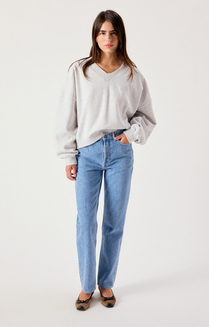American Vintage Women's Baptown Sweatshirt- Heather Grey