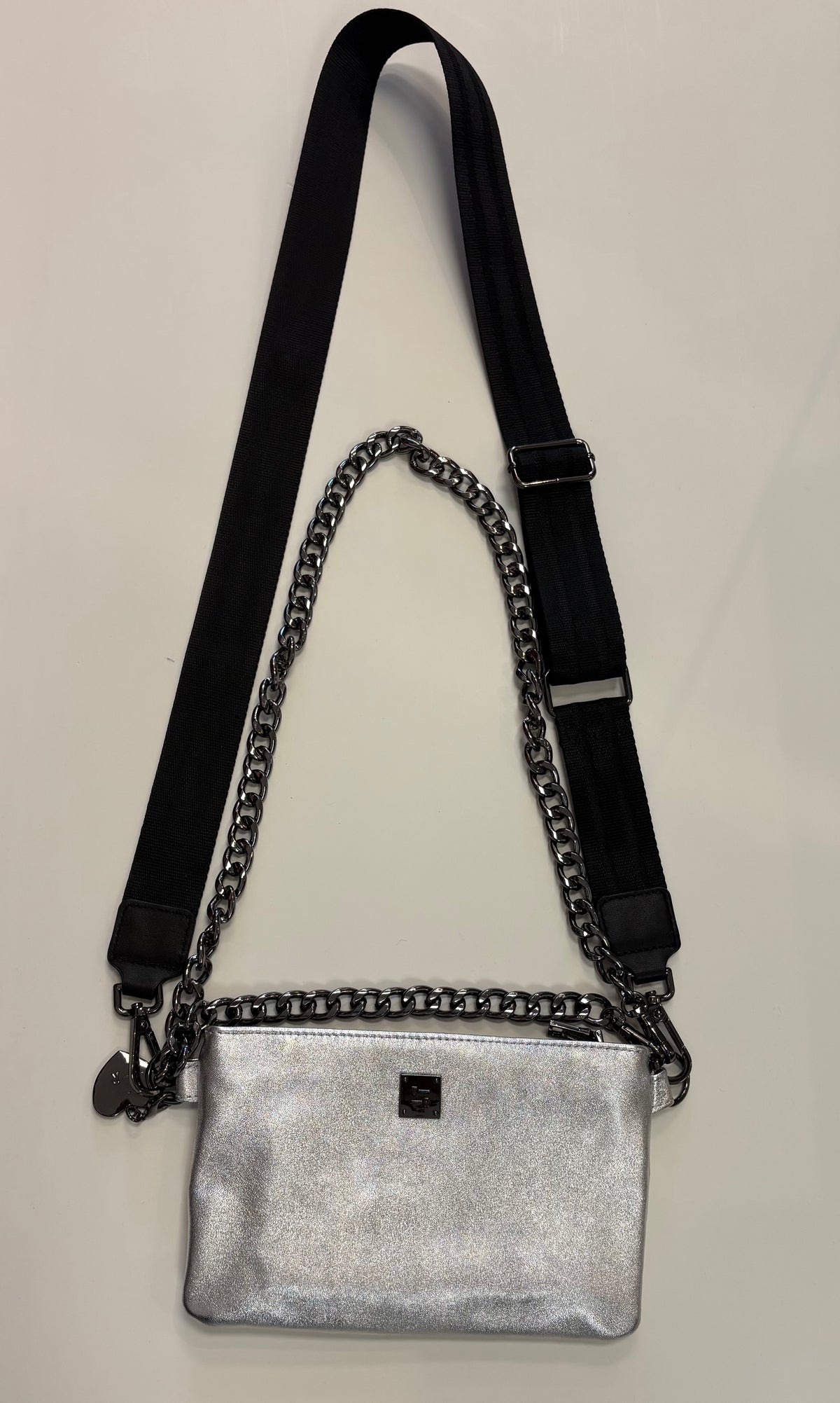 Think Royln Fame Bag - Silver Metallic Leather