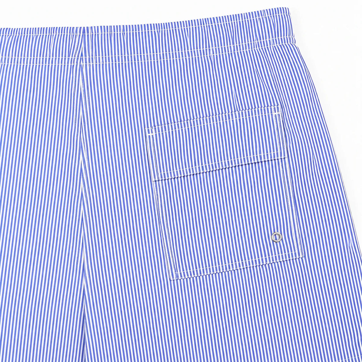 Collars & Co. Riviera Swim Trunk- Blue Stripe