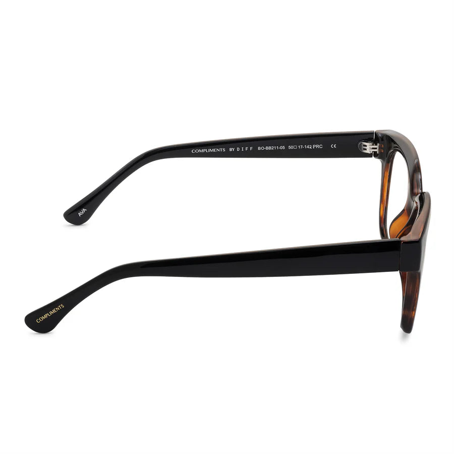 DIFF Eyewear Ava Blue Light Readers - Black Tortoise