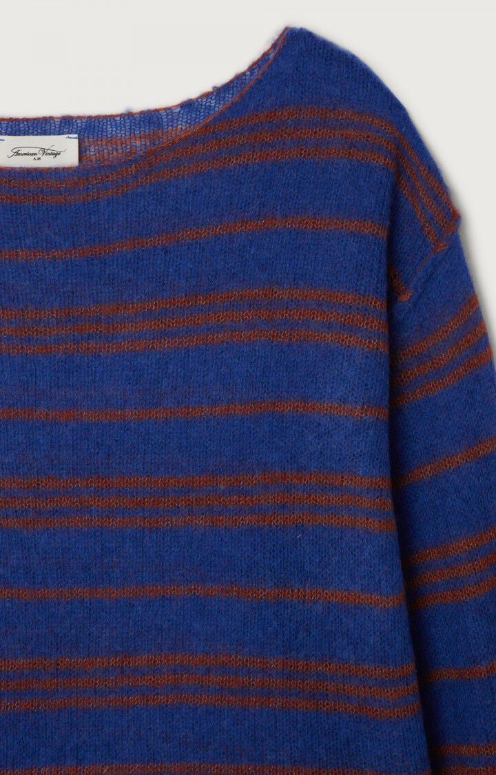 American Vintage Jumper Bodyrow Sweater- Wave Stripe Pecan Melange
