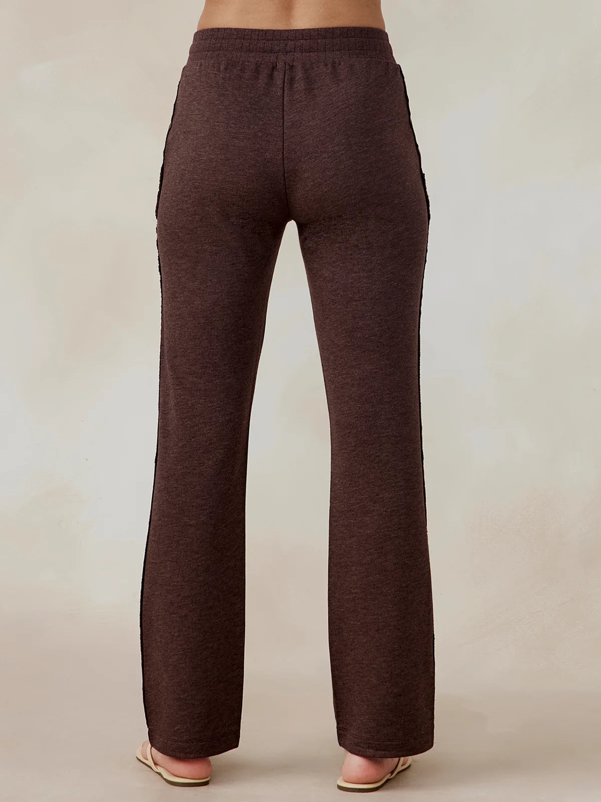 Tasc Stadium French Terry Wide Leg Sweatpant- Mocha Heather
