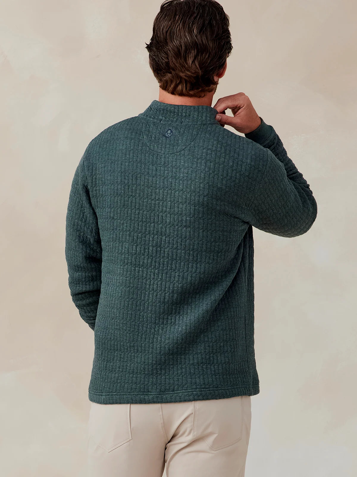 Tasc Main Line Quilt Pullover- Green Charcoal Heather