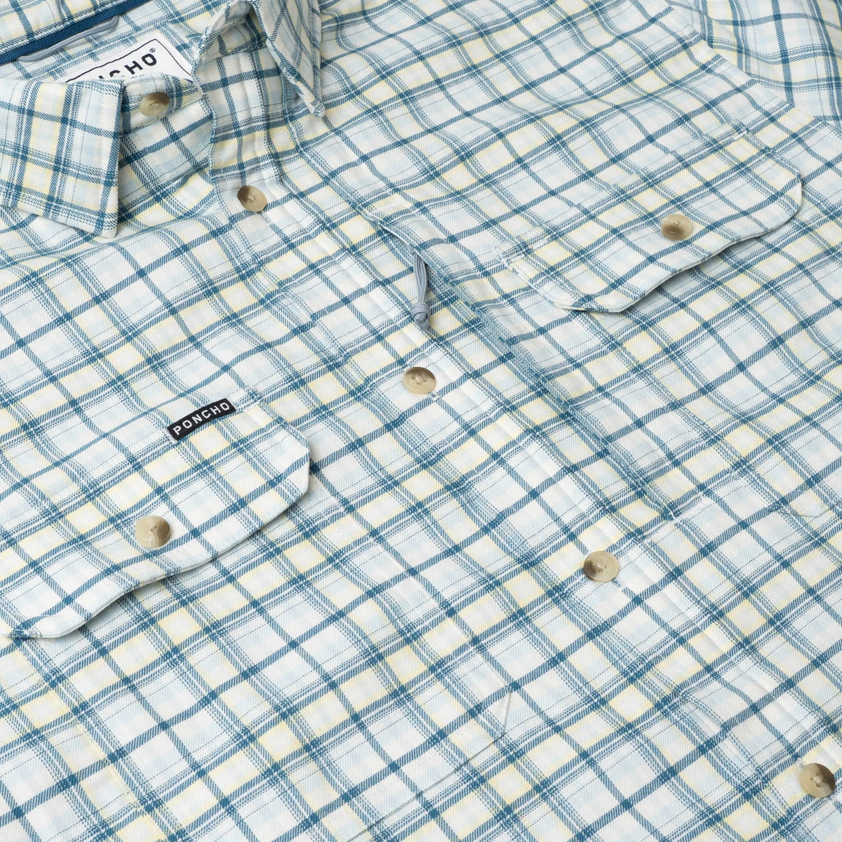 PONCHO Flannel  Long Sleeve Shirt - The Bar Harbor