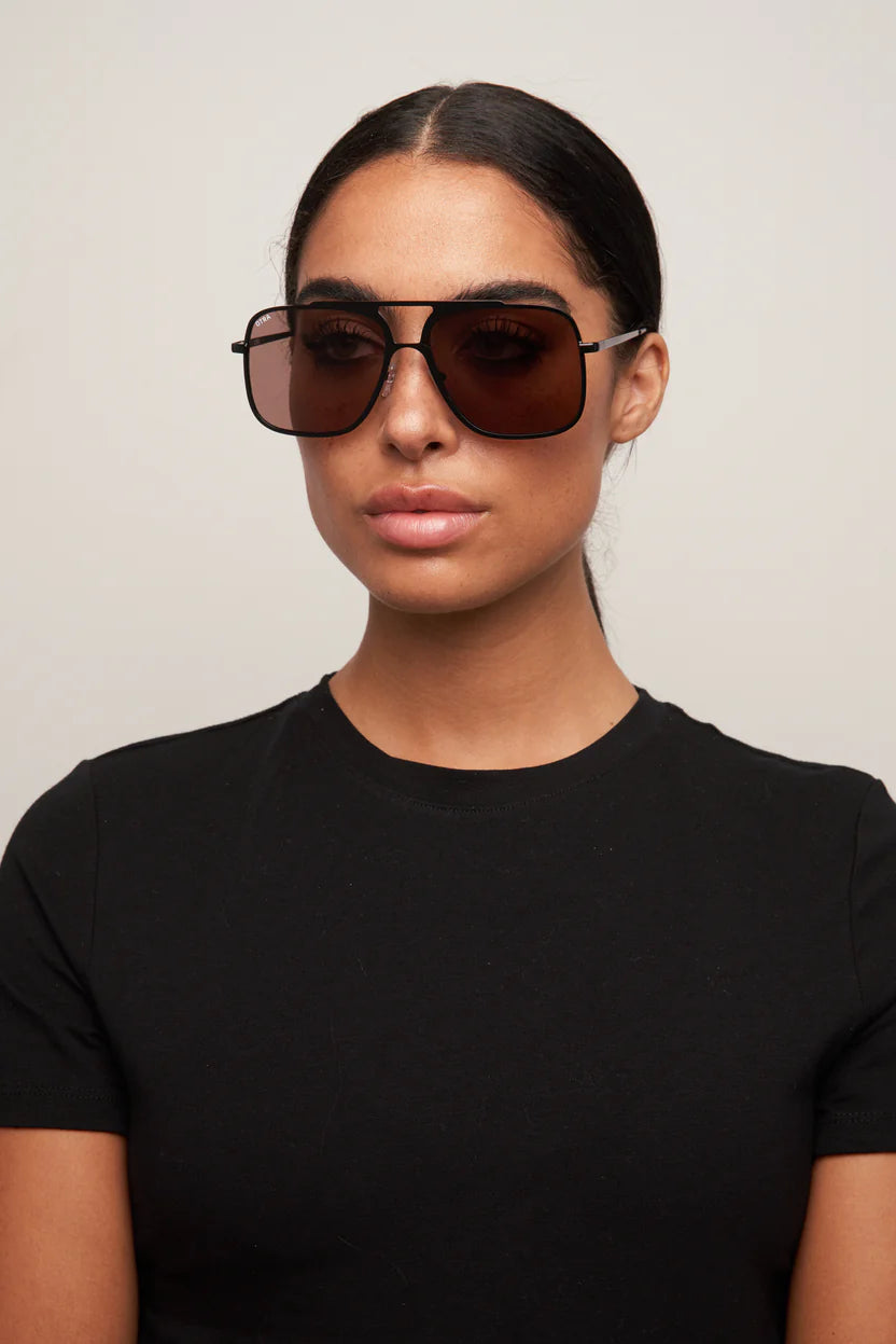 Otra Eyewear Bodie Sunglasses -Black / Smokey Brown