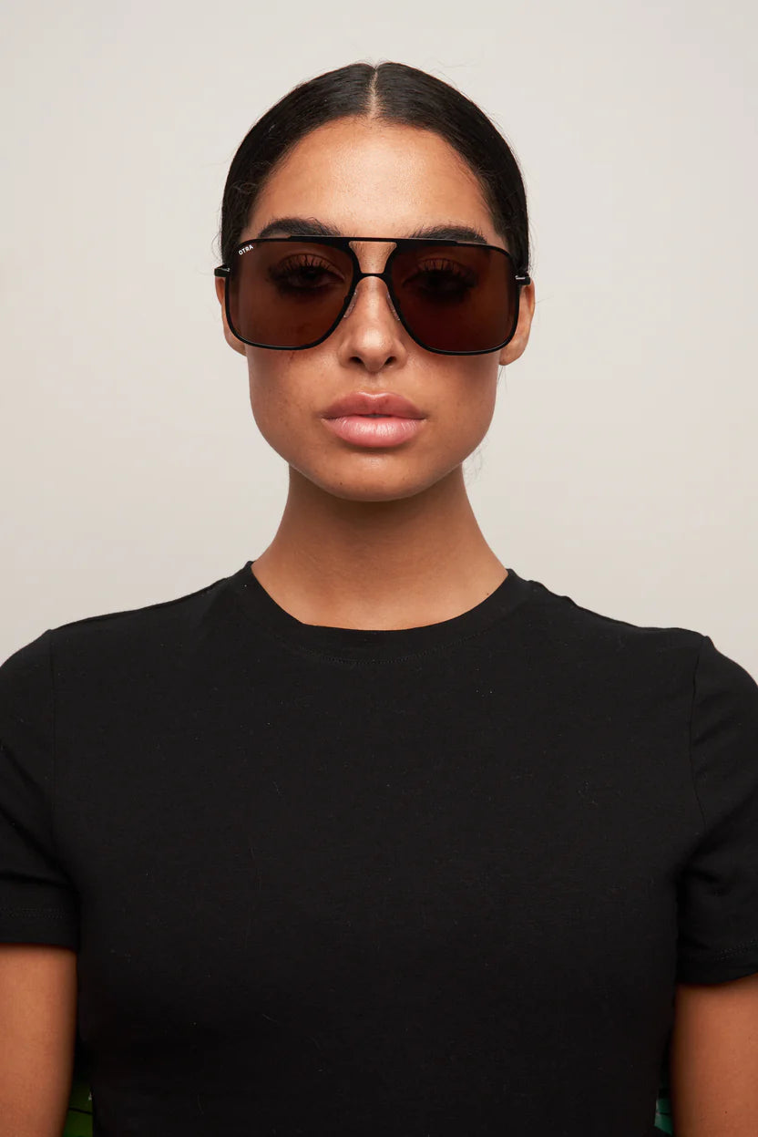 Otra Eyewear Bodie Sunglasses -Black / Smokey Brown