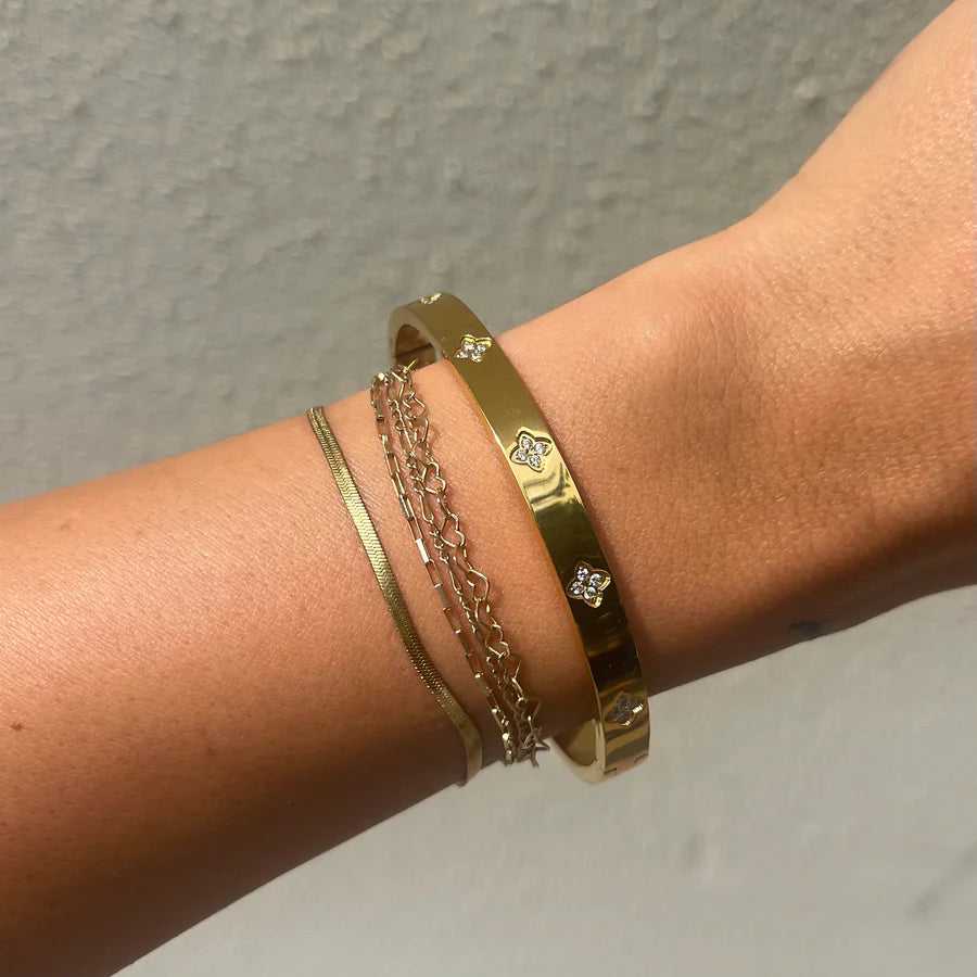 Nikki Smith Flora Gold Bangle