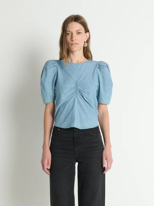 Nation Ltd. Cecily Baby Doll Top- Chambray
