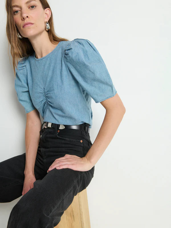 Nation Ltd. Cecily Baby Doll Top- Chambray