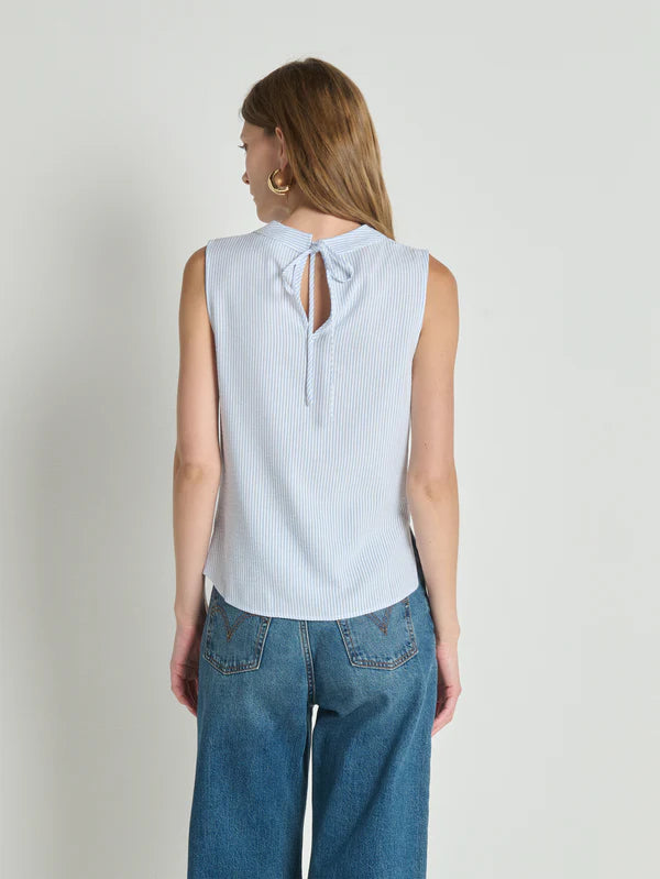 Nation Ltd. Cille Cowl Neck Tank- Mini Stripe