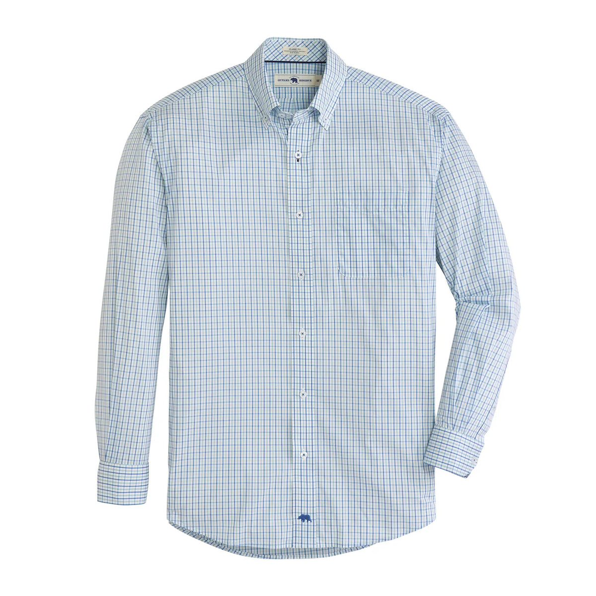 Onward Reserve Quincy Classic Fit Quad Shirt - Ensign Blue