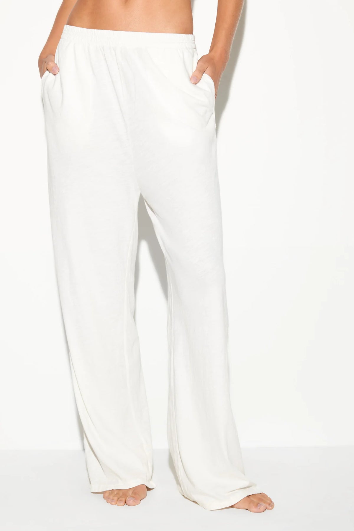 Spiritual Gangster Mika Slub Wide Leg Pant - Canvas