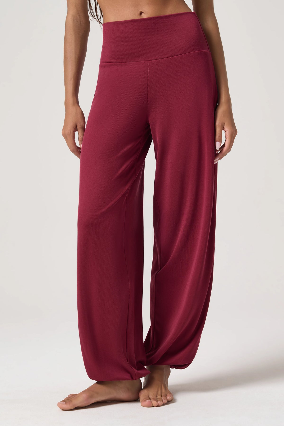 Spiritual Gangster Zen Rib Karma Jogger Pant- Mahogany