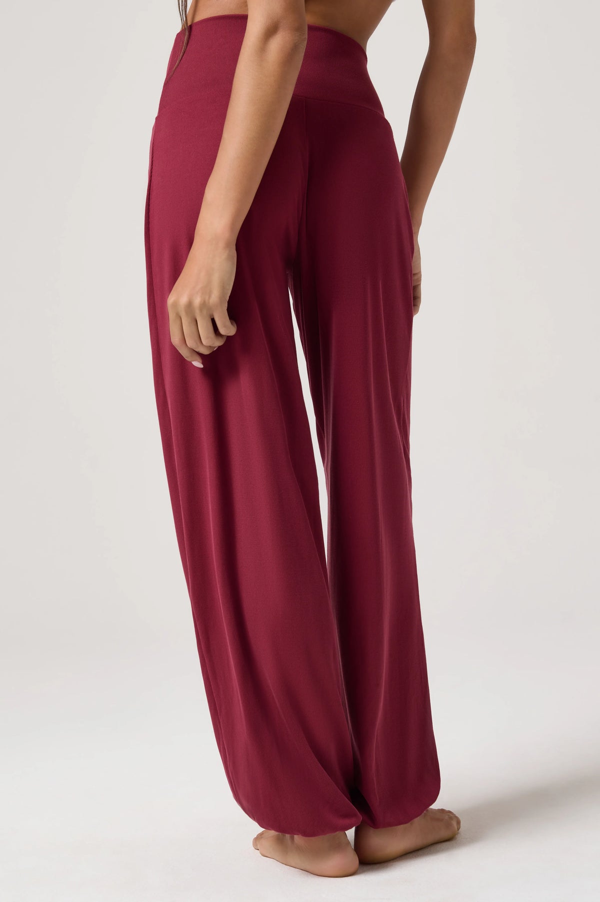 Spiritual Gangster Zen Rib Karma Jogger Pant- Mahogany