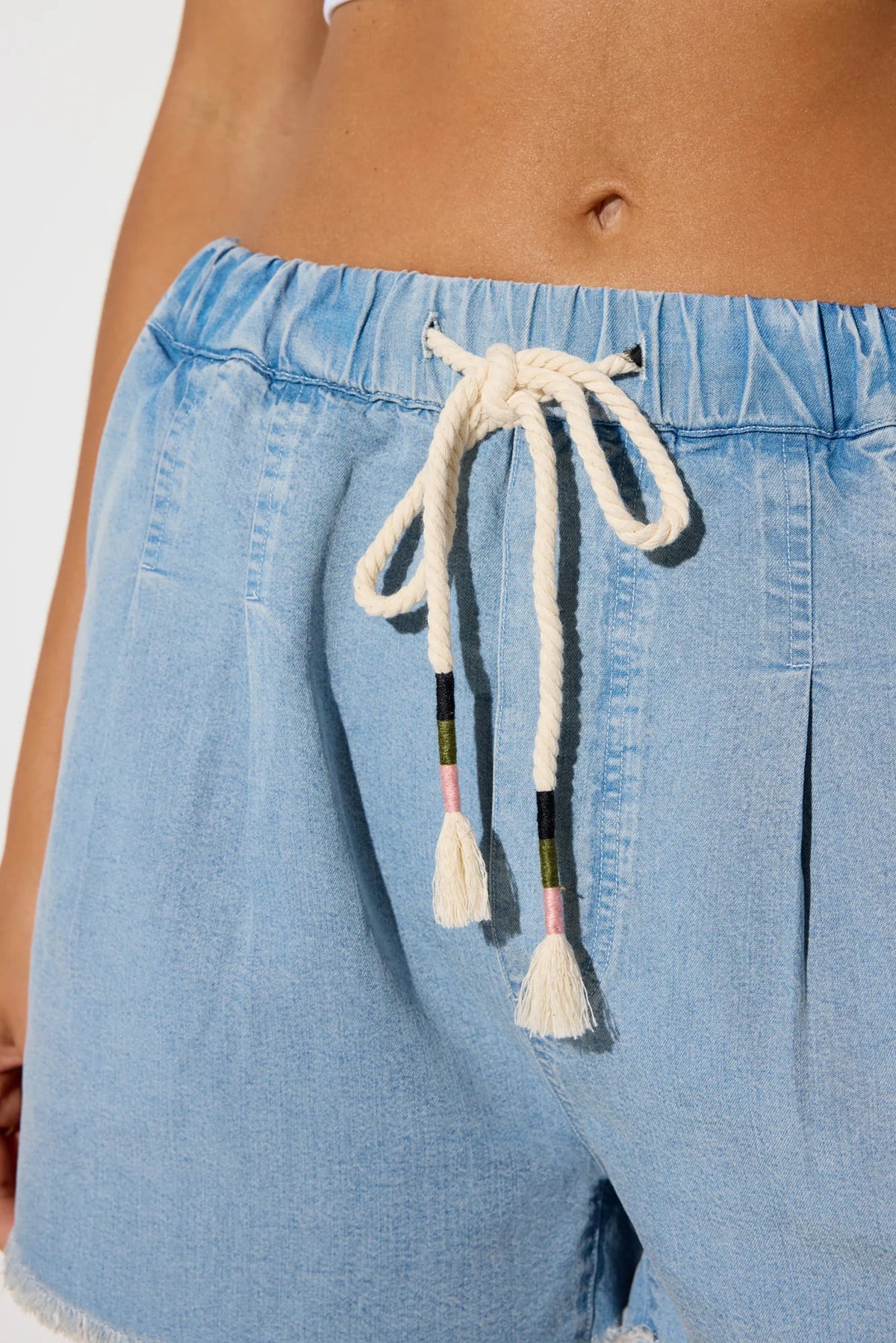 Spiritual Gangster Meadow Chambray Short- Sunbleached Chambray