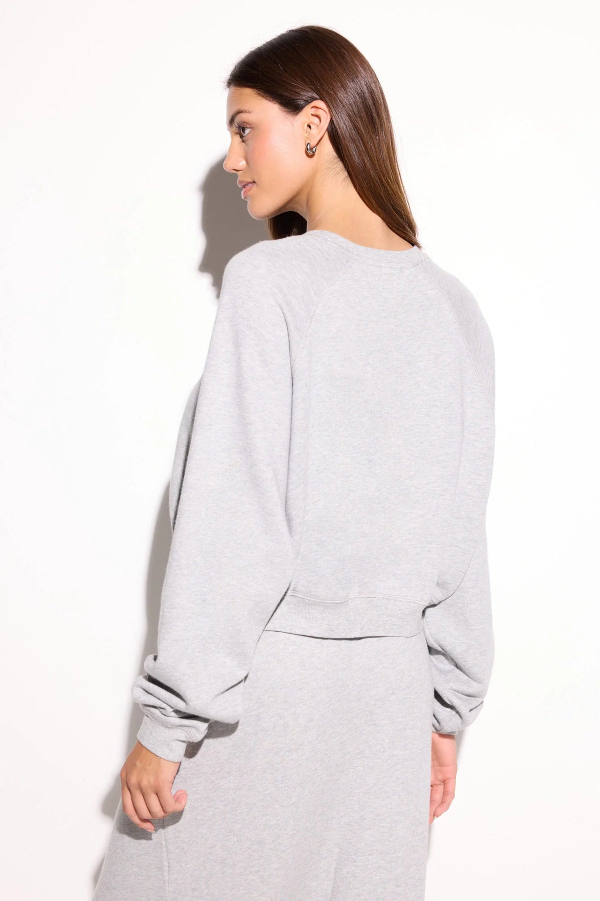 Spiritual Gangster Layla Ft Raglan Tie Sweatshirt - Heather Grey
