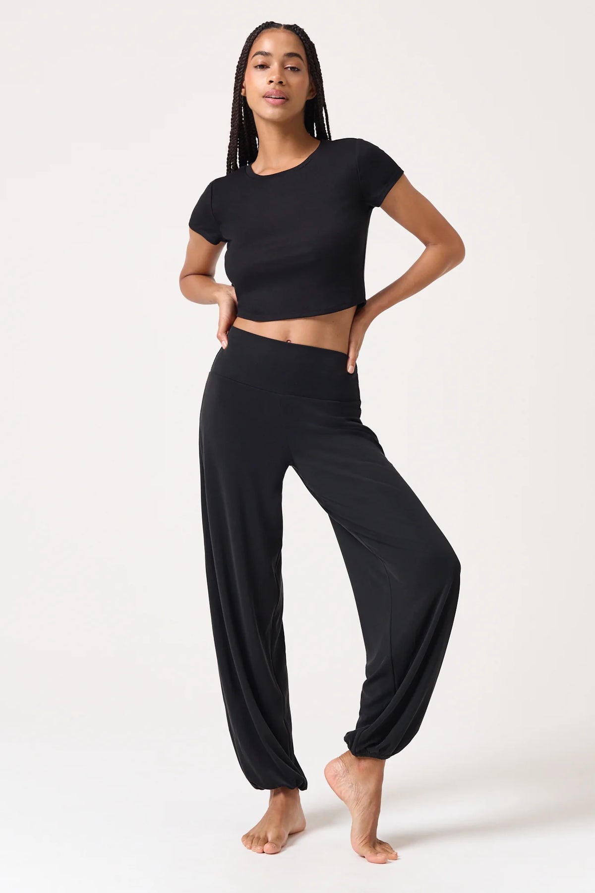 Spiritual Gangster Zen Rib Karma Jogger Pant- Black