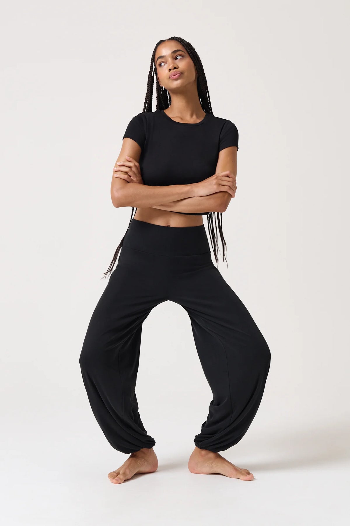Spiritual Gangster Zen Rib Noa Crop Tee- Black