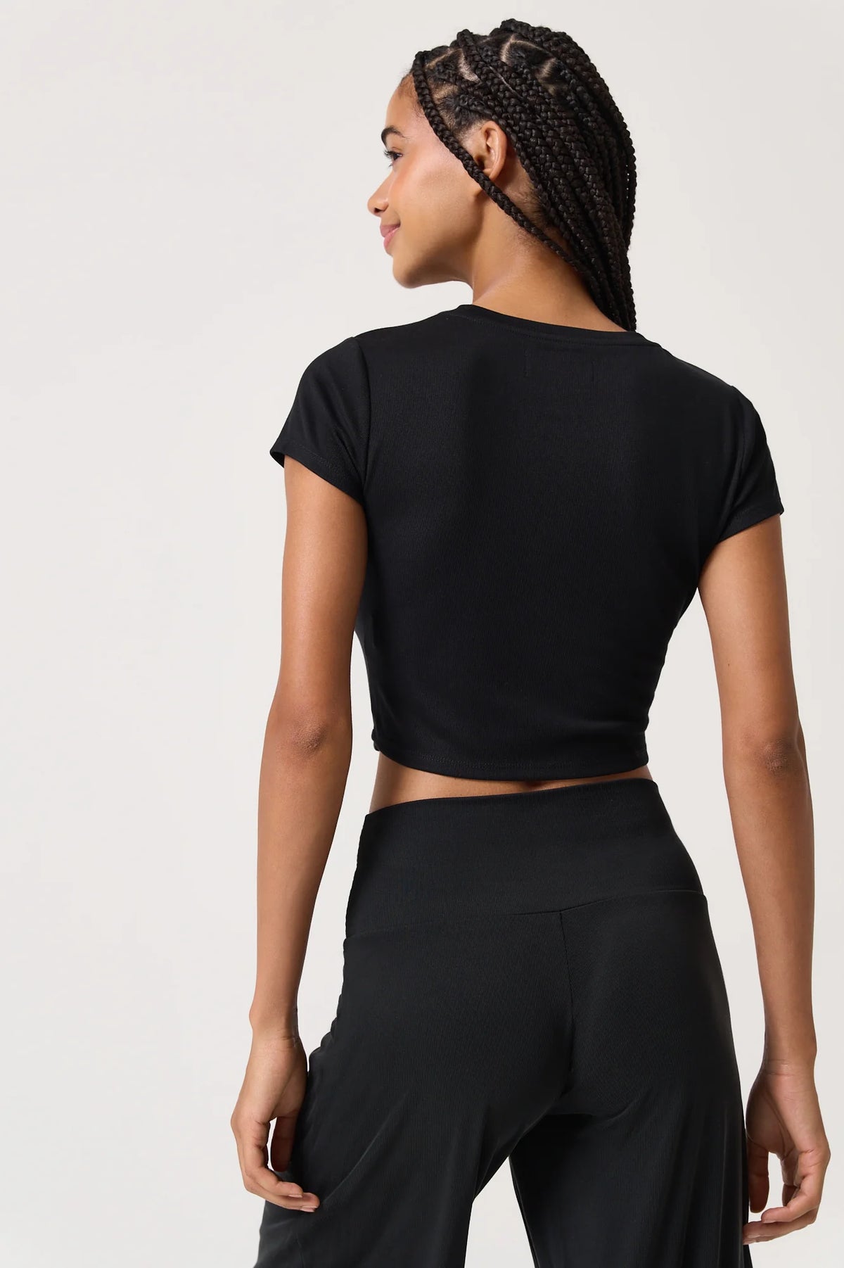 Spiritual Gangster Zen Rib Noa Crop Tee- Black