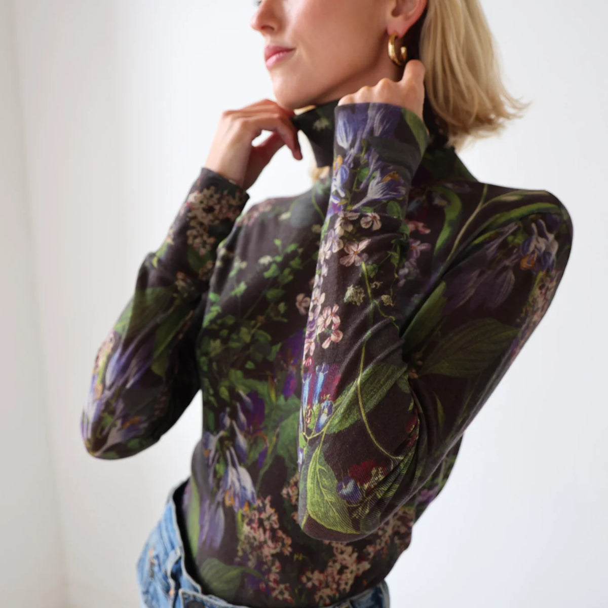 Flora Olivia Turtleneck- Black Canopy
