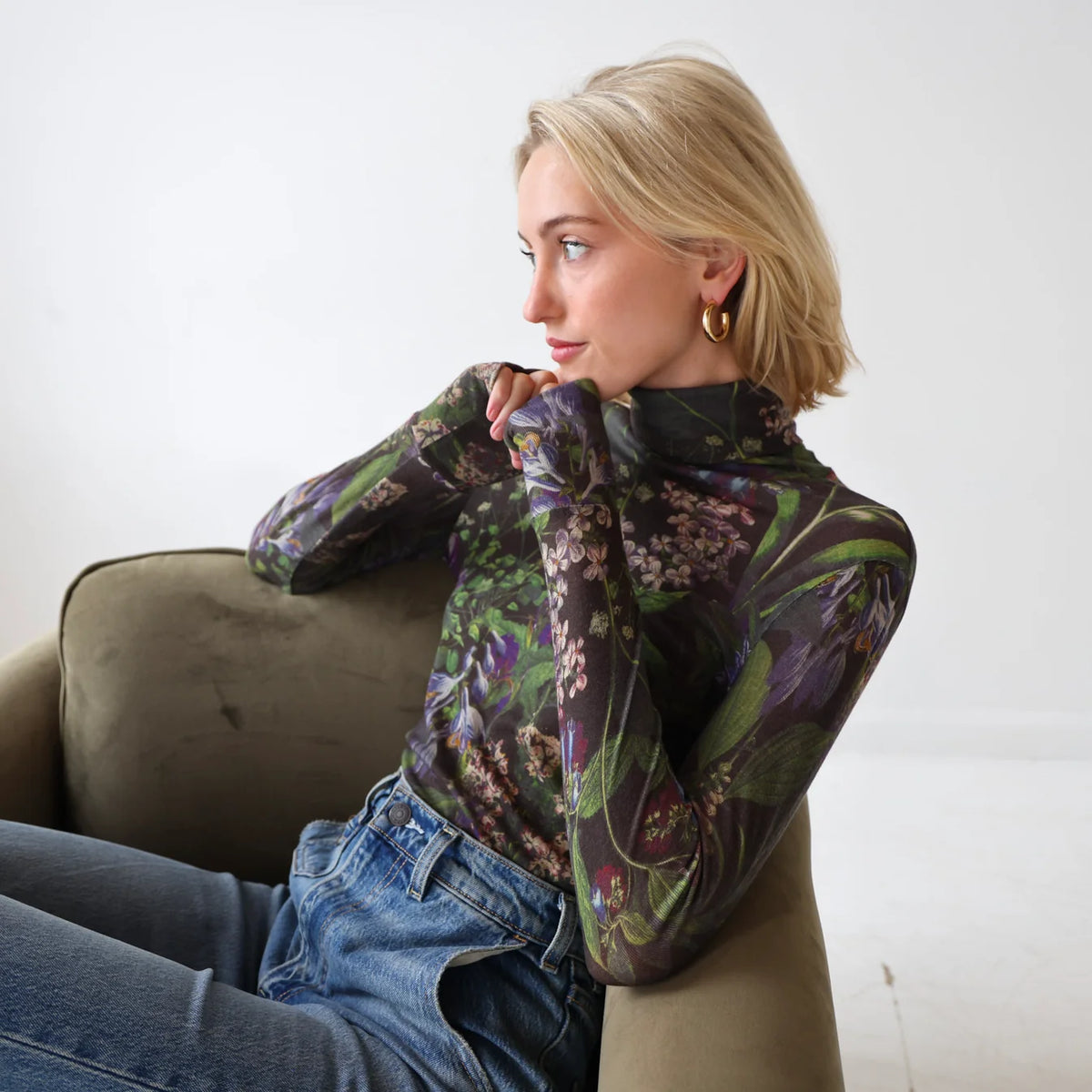 Flora Olivia Turtleneck- Black Canopy