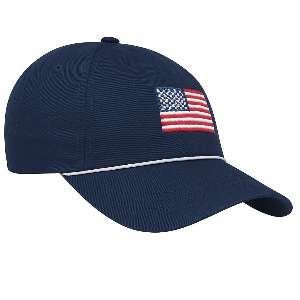 Onward Reserve American Flag Rope Hat - Navy Hat/ White Rope